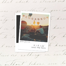 Vintage-Instantfoto-Hochzeitseinladungskarte Feiertagskarte