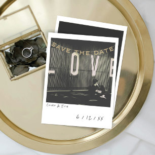 Vintage Instantfoto Save The Date Karte