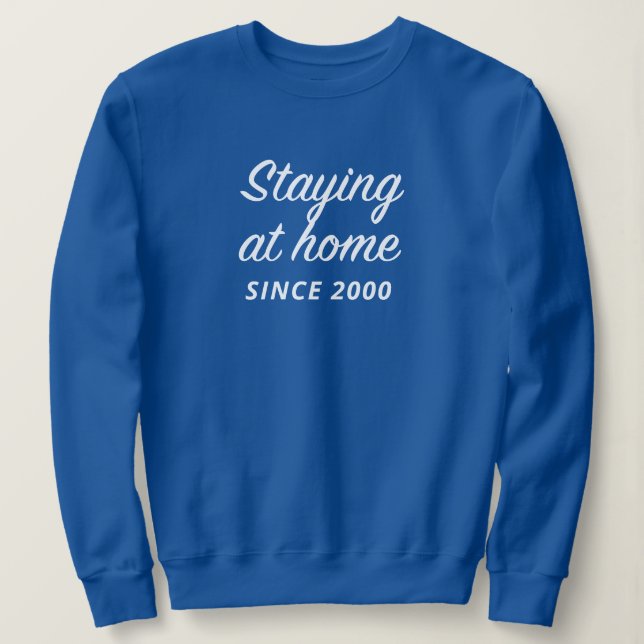 Vintage Introvert Blau Sweatshirt (Design vorne)