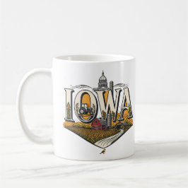 Vintage Iowa Heartland Farm State Pride Kaffeetasse