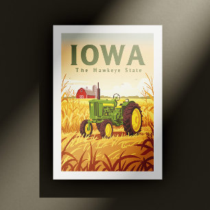 Vintage Iowa Postkarte