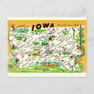Vintage-Iowa-Postkartenkarte Postkarte