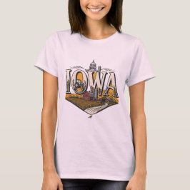 Vintage Iowa State Pride Farm Scene Women's T-Shir T-Shirt