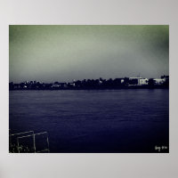 Vintage-Irak-Bagdad-Forat-Fluss-Plakat