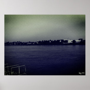 Vintage Irak Bagdad Forat Fluss Poster