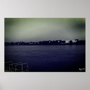 Vintage Irak Bagdad Forat Fluss Poster