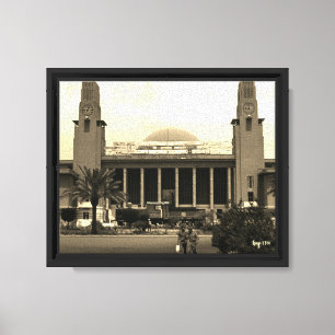 Vintage Irak Bagdad Hauptbahnhof Leinwanddruck