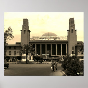 Vintage Irak Bagdad Hauptbahnhof Poster