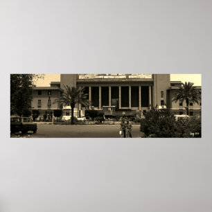 Vintage Irak Bagdad Hauptbahnhof Poster