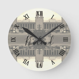 Vintage Irak Bagdad Hauptbahnhof Runde Wanduhr