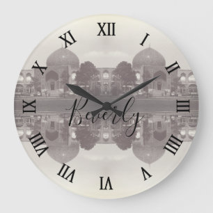 Vintage Iran Isfahan Schah-Moschee Große Wanduhr