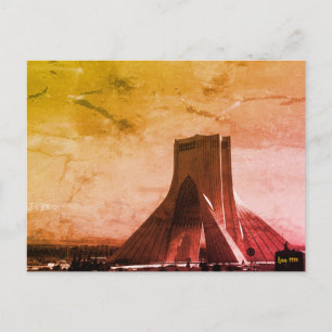 Vintage Iran Teheran Azadi-Platz Postkarte