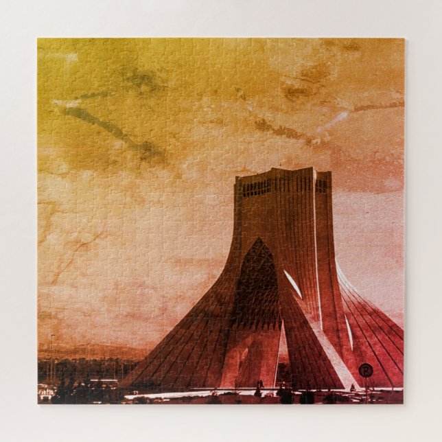 Vintage Iran Teheran Azadi-Platz Puzzle (Horizontal)