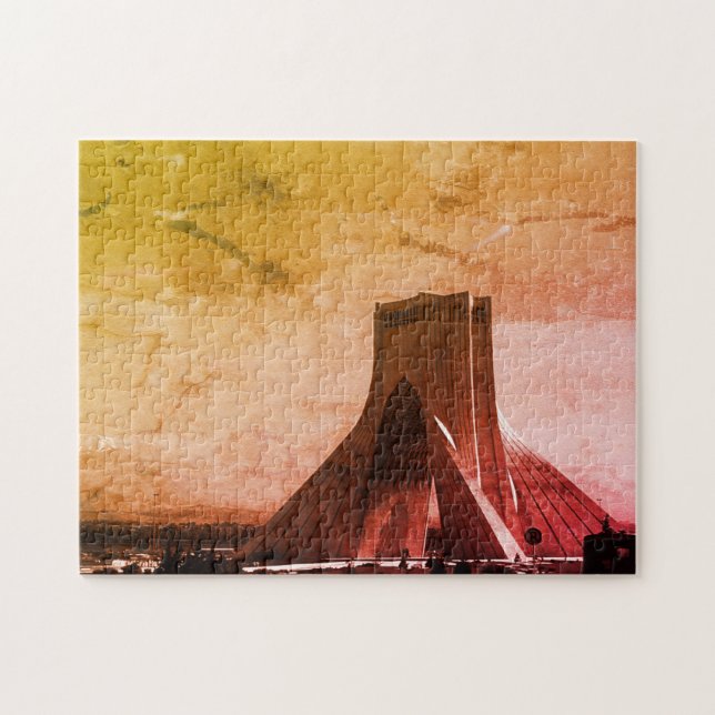 Vintage Iran Teheran Azadi-Platz Puzzle (Horizontal)