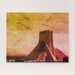Vintage Iran Teheran Azadi-Platz Puzzle