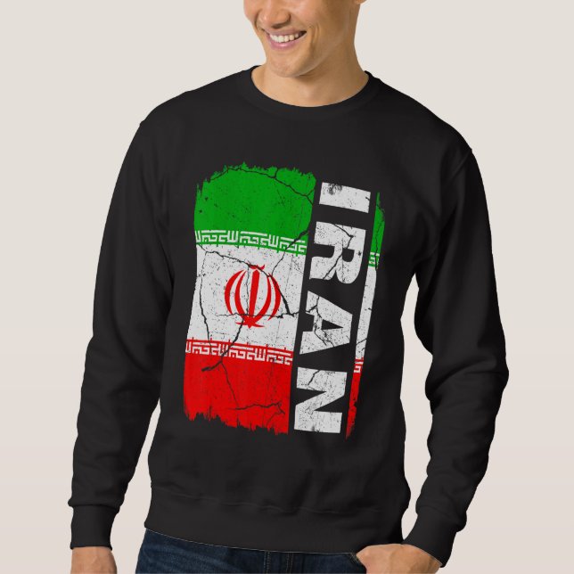 Vintage Iranian Flag Iran Pride Roots Heritage Sweatshirt (Vorderseite)