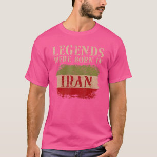 Vintage iranische Flaggenlegenden wurden im Iran g T-Shirt