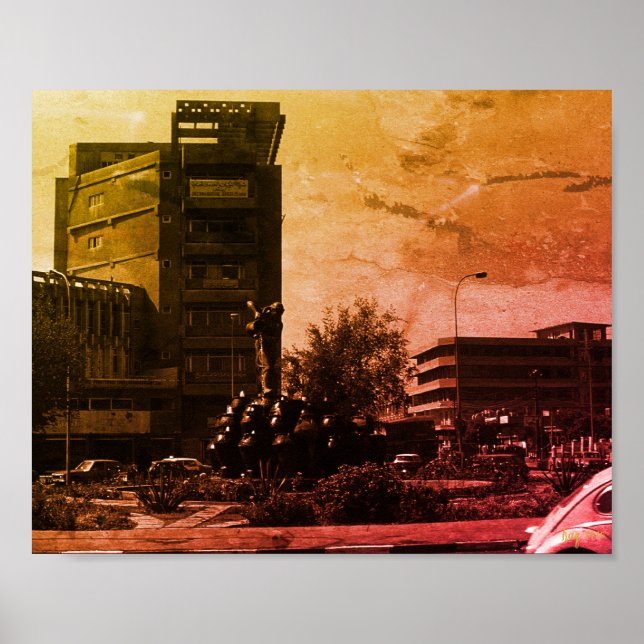 Vintage Iraq baghdad fountain Poster (Vorne)