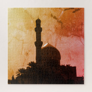 Vintage Iraq Baghdad mosque taxis Puzzle