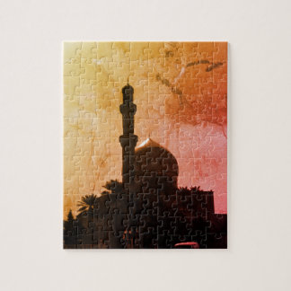 Vintage Iraq Baghdad mosque taxis Puzzle