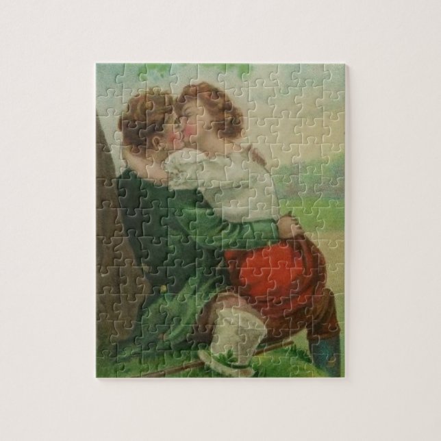 Vintage Ireland Irische Romanze St. Patricks Tag Puzzle (Vertikal)