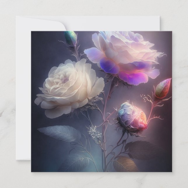 Vintage Iridescent Glow-Blume (Vorderseite)
