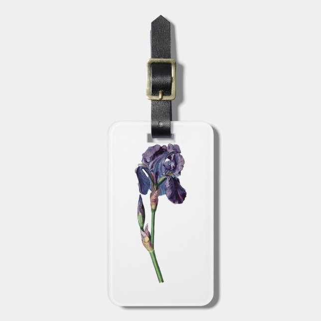 Vintage Iris Gepäckanhänger (Vorderseite vertikal)