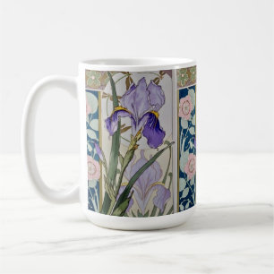 Vintage Iris-Illustration Kaffeetasse