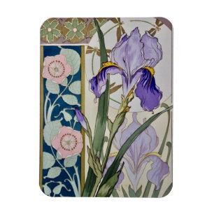Vintage Iris-Illustration Magnet