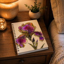 Vintage Iris mit Bart Botanisches Journal