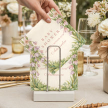 Vintage Iris und Glockenblume Botanische Babyparty