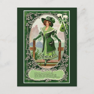Vintage irische Frauen St. Patrick's Day Feiertagspostkarte