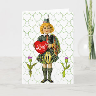 Vintage irische Karte des Valentines Tages