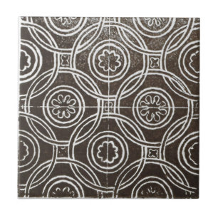 Vintage irische Keramik Art Design Black Fliese