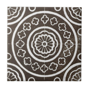 Vintage irische Keramik Art Design Black Fliese