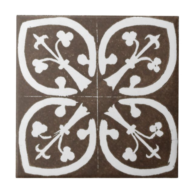 Vintage irische Keramik Art Design Black Fliese (Vorderseite)