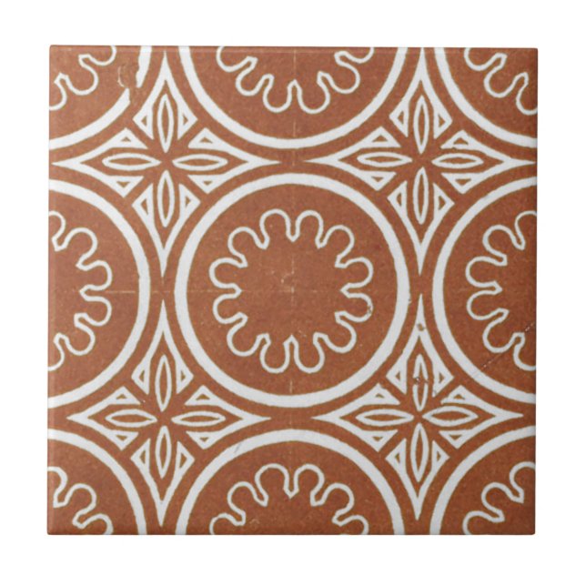 Vintage irische Keramik Art Design Red Fliese (Vorderseite)