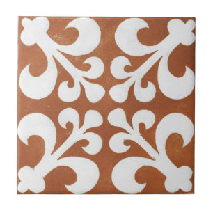 Vintage irische Keramik Art Design Red Fliese