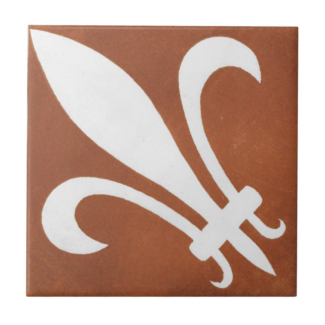 Vintage irische Keramik Art Design Red Fliese (Vorderseite)