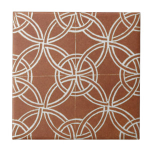 Vintage irische Keramik Art Design Red Fliese