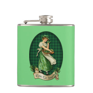 Vintage-irische Maid Flachmann