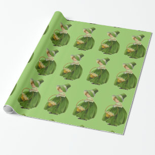 Vintage-irische Miss-Geschenkverpackungspapier Geschenkpapier