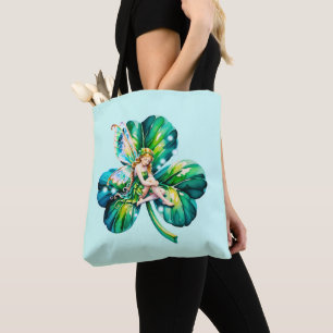 Vintage-irischer-Feenklee-St.-Patrick-Tasche