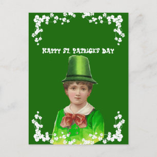 Vintage irischer Hut St. Patrick's Day Sohn/ Enkel Feiertagspostkarte