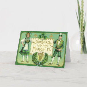 Vintage-Irischer St. Patrick's Day Karte