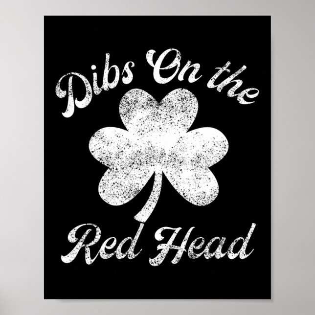 Vintage irischer St. Patricks Shamrock meine Dips  Poster (Vorne)