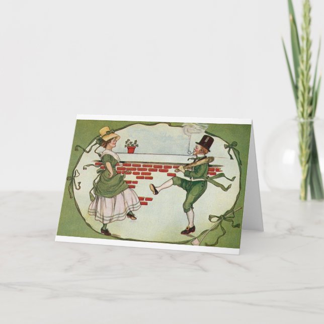Vintage Irish Jig St. Patrick's Day Card Karte (Vorderseite)
