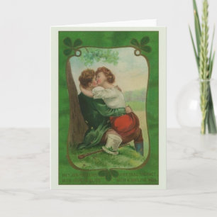 Vintage Irish Romance St. Patrick's Day Card Karte