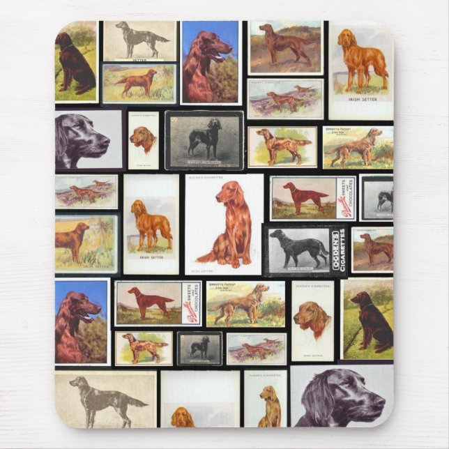 Vintage Irish Setter Cigarette Cards Mousepad (Vorne)