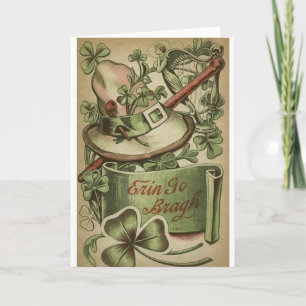 Vintage Irish Symbols St. Patrick's Day Card Karte